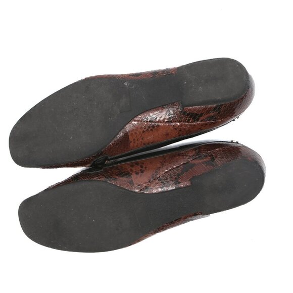 Marc Joseph Glossy Leather Loafers Snakeskin Print Flats Casual Shoes Reptile - Picture 10 of 13